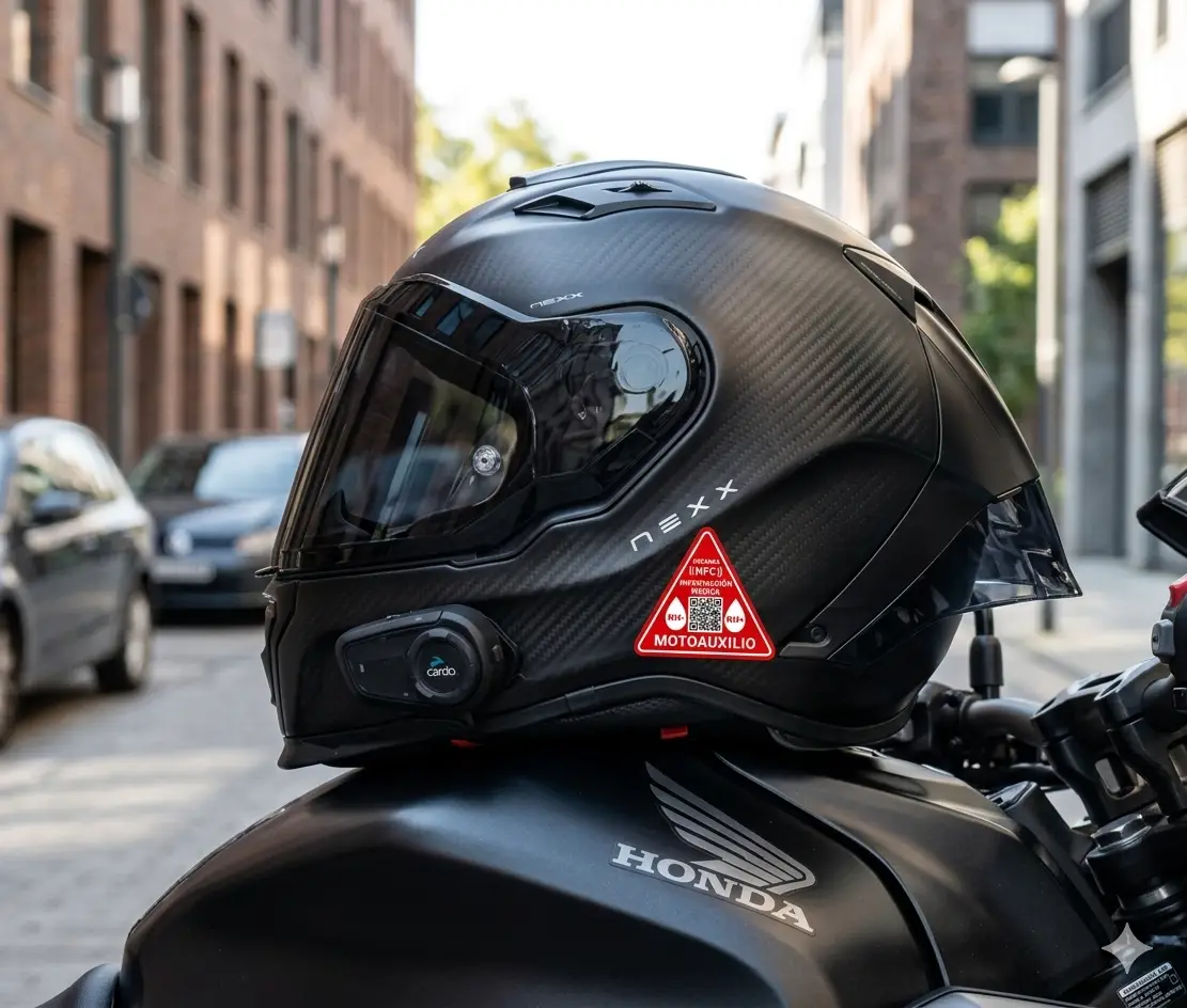 Casco con chip MotoAuxilio — vista 2