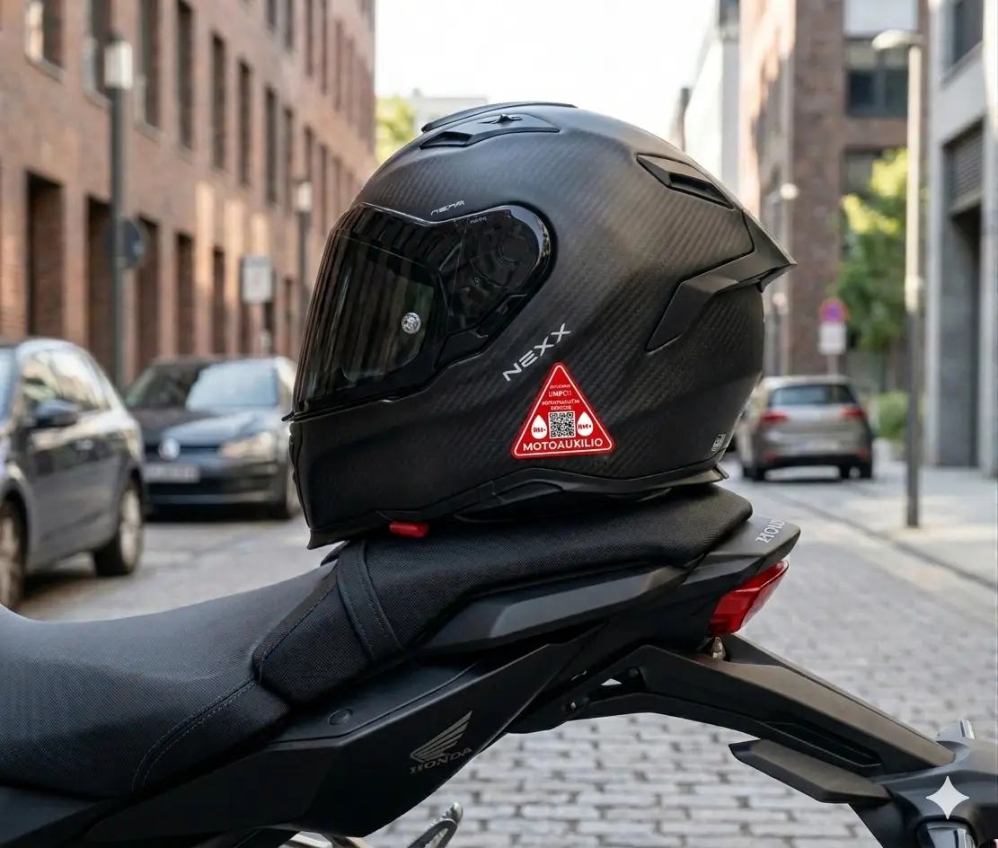 Casco con chip MotoAuxilio — vista 3